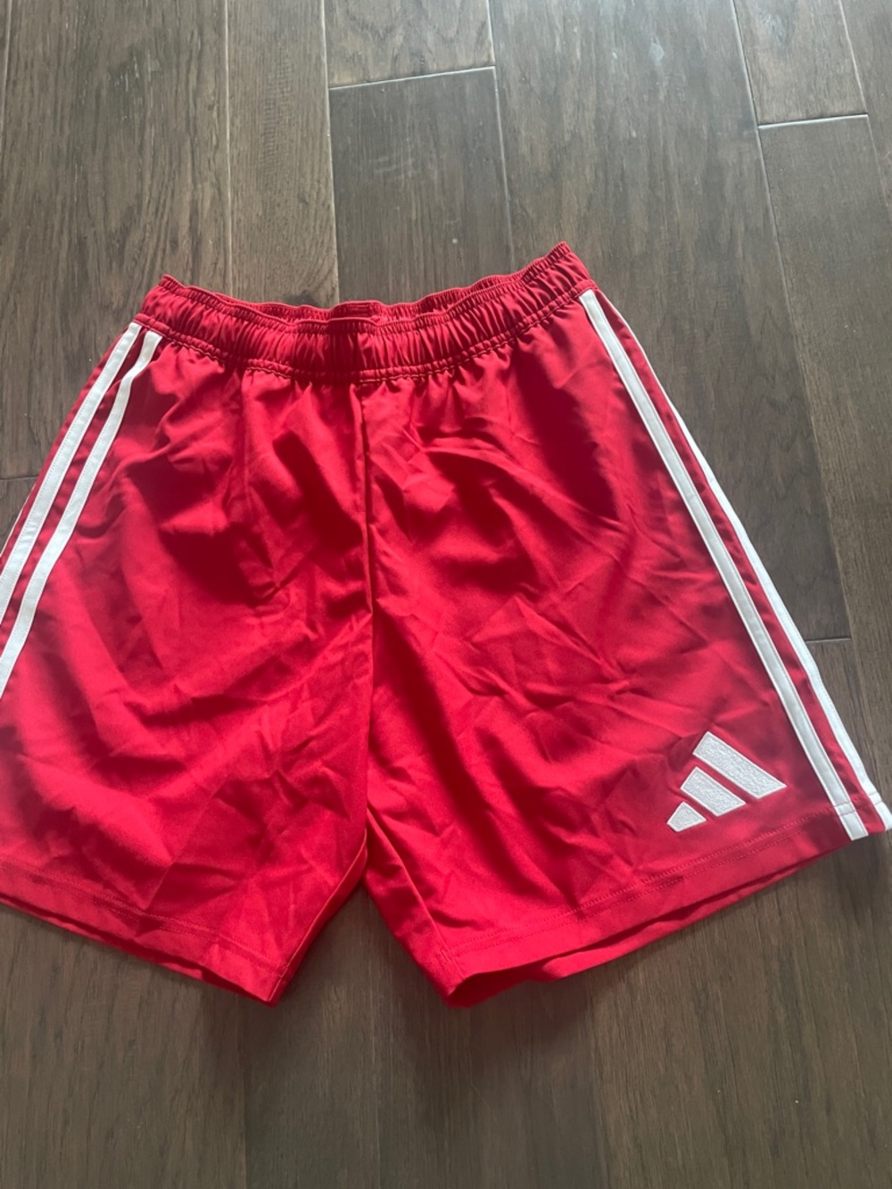 Adidas 2025 Red and White Mens Soccer Shorts